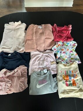 Toddler Girls Clothing Lot - Pink, Cream, Gray, Navy